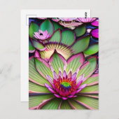 Water Lily Briefkaart (Voorkant / Achterkant)