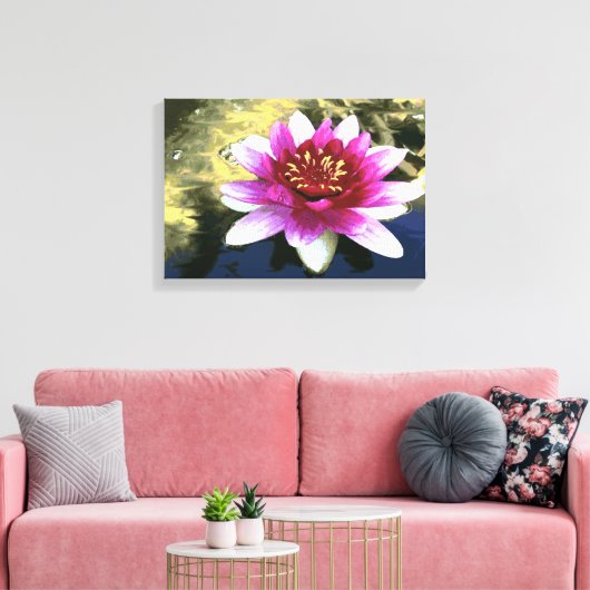 Water Lily Canvas Afdruk (Insitu (Woonkamer))