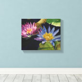 Water Lily Canvas Afdruk (Insitu (Houten vloer))