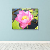 Water Lily Canvas Print (Insitu (Houten vloer))