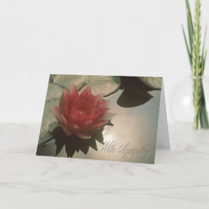 Water Lily Condolence Card Kaart