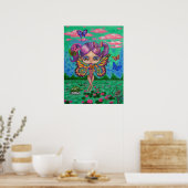 Water Lily Fairy Poster (Keuken)