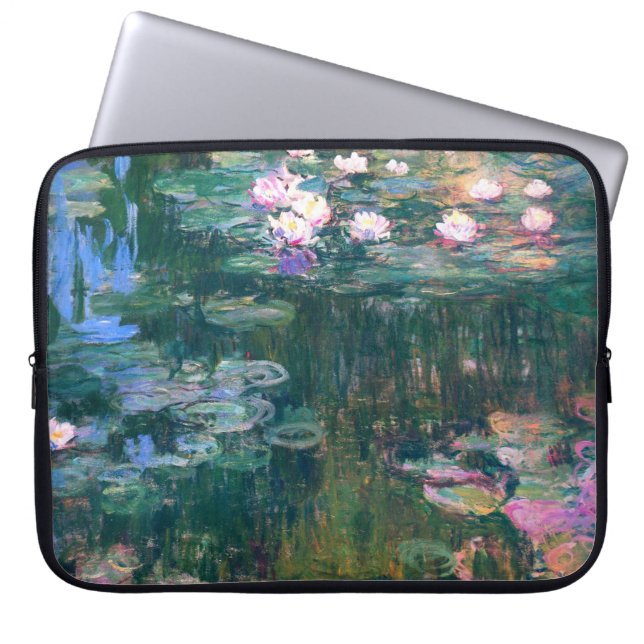 Water Lily Flowers Electronics Bag Laptop Sleeve (Voorkant)