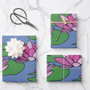Water Lily Garden Floral Inpakpapier Vel