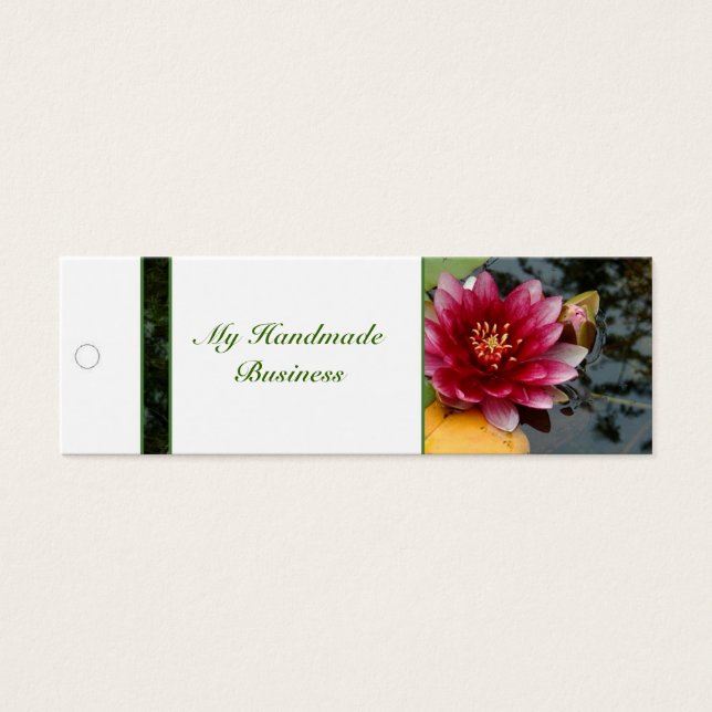 Water Lily Label Mini Visitekaartjes (Voorkant)