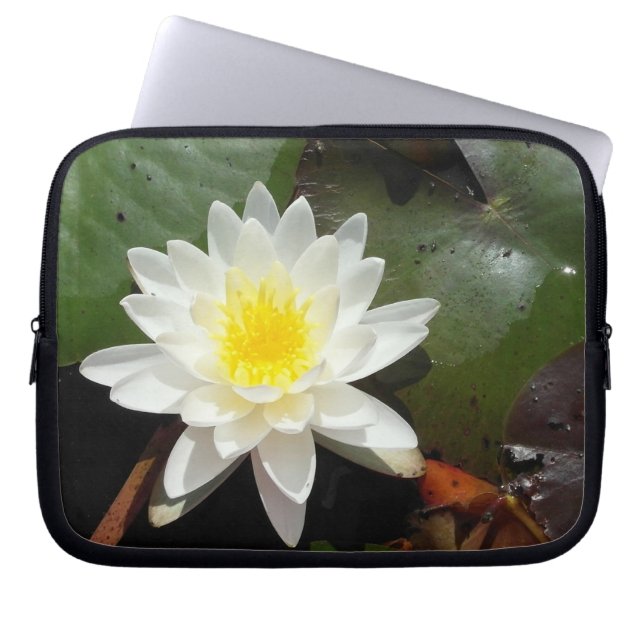Water Lily Laptop Sleeve (Voorkant)
