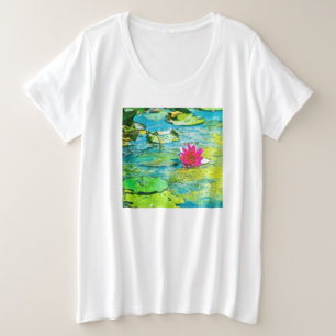 Water Lily Lilypad Grote Maat T-shirt