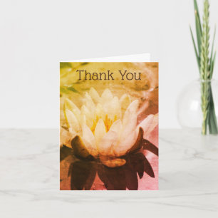 Water Lily Lotus Flower Art Hartelijk dank Bedankkaart