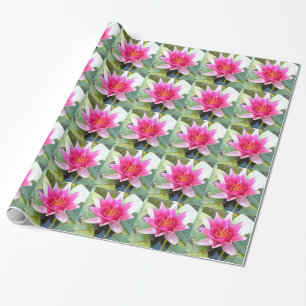 Water Lily Lotus Flower Cadeaupapier