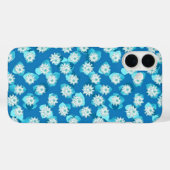 Water Lily patroon, turquoise, blauw en wit Case-Mate iPhone Case (Achterkant (horizontaal))