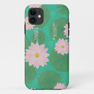 Water Lily Pattern iPhone 11 Hoesje