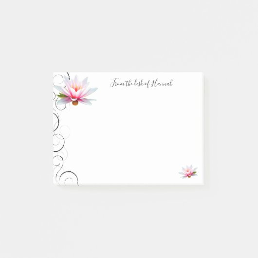 Water Lily Personalized Post-It Notes (Voorkant)
