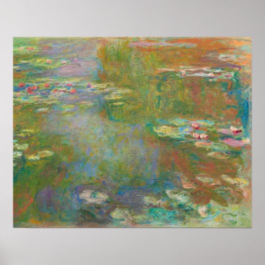 Water Lily Pond (1917-1919) van Claude Monet Poster (Voorkant)