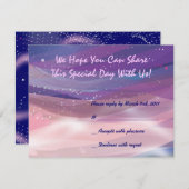 Water Lily Pond Bat mitzvah Invitation réponse bar (Devant / Derrière)