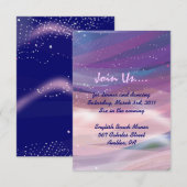 Water Lily Pond Bat Mitzvah Reception Party card Kaart (Voorkant / Achterkant)