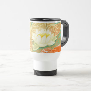 Water Lily Pond Carp Koi Fish Travel Mug Reisbeker