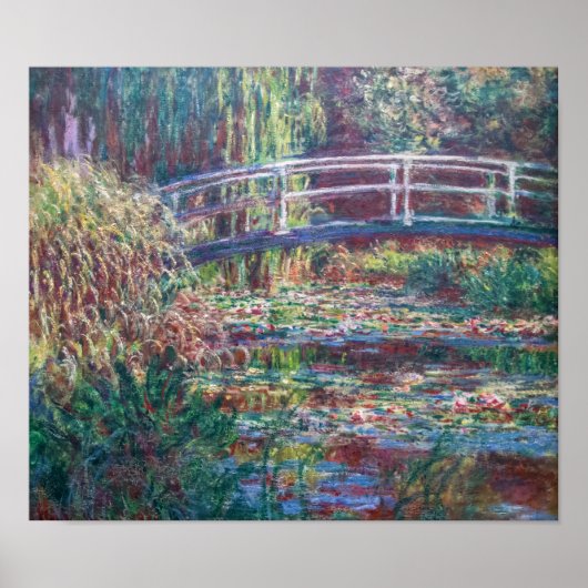 Water Lily Pond (Harmonie Roos), Monet Poster (Voorkant)