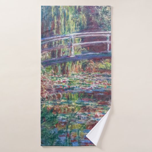 Water Lily Pond (Harmonie Rose), Monet (Serviette de bain)