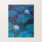 Water Lily Pond in Blue Claude Monet Fine Art Legpuzzel (Verticaal)
