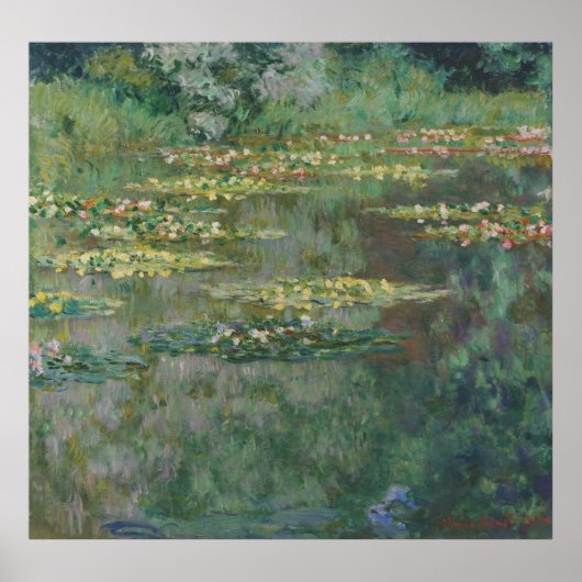 Water Lily Pond Monet 1904 Poster (Voorkant)
