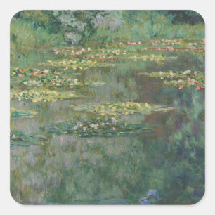 Water Lily Pond Monet 1904 Vierkante Sticker