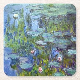 Water Lily Pond, Monet Vierkante Kartonnen Onderzetter