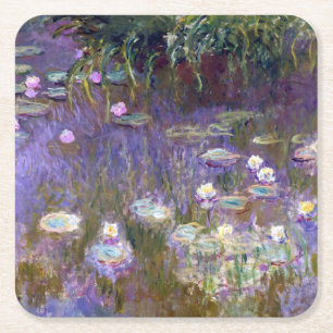 Water Lily Pond, Monet Vierkante Kartonnen Onderzetter