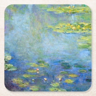 Water Lily Pond, Monet Vierkante Kartonnen Onderzetter