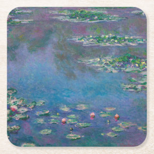 Water Lily Pond, Monet Vierkante Kartonnen Onderzetter