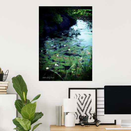 Water Lily Pond Poster (Thuiskantoor)