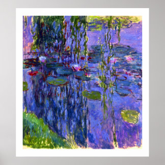 Water Lily Pond reflecteert Claude Monet Fine Art Poster