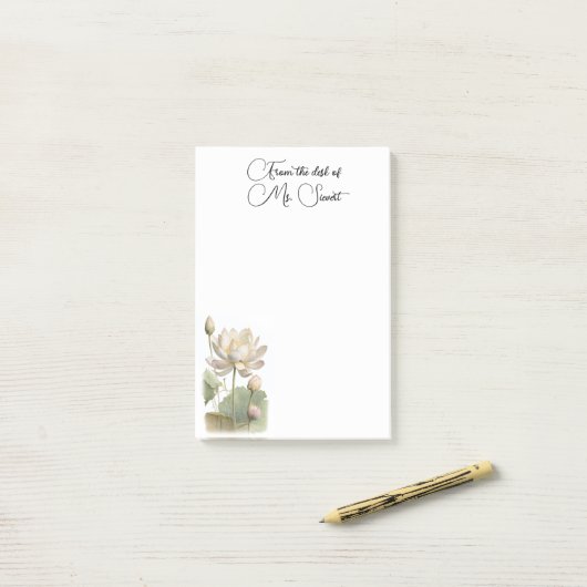 Water Lily post-it notes (Sur un bureau)