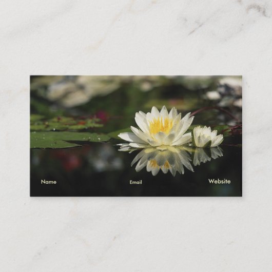 Water Lily Profile Card Visitekaartje (Voorkant)