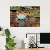 Water Lily Reflection Foto Poster Print (Thuiskantoor)