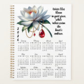 Water Lily & Ruby July Verse – 2026 Full-Year  Planner (Voorkant)