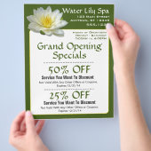 Water Lily Spa Coupon Flyer (Hand)