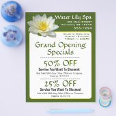 Water Lily Spa Coupon Flyer (Enkel)