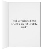 Water Lily Wedding Card (Binnen (Rechts))