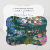 Water Lily Wedding Kaart (Voorkant / Achterkant)