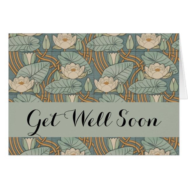 Water Lys Lily Art Nouveau Nature (Devant horizontal)