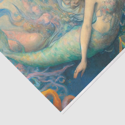 Water Maiden Zeemeermin Decoupage Tissuepapier (Detail)