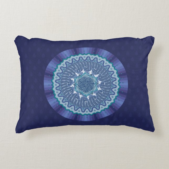 Water Mandala Accent Kussen (Voorkant)