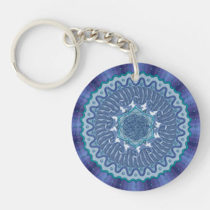 Water Mandala Acryl Sleutelhanger