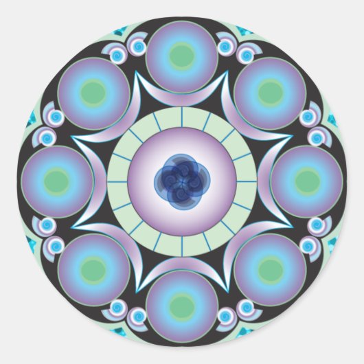 Water Mandala - Stickers (Devant)