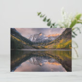 Water | Maroon Bells Colorado Bedankkaart (Staand voorkant)