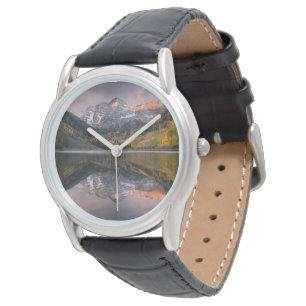 Water Maroon Bells Colorado Horloge