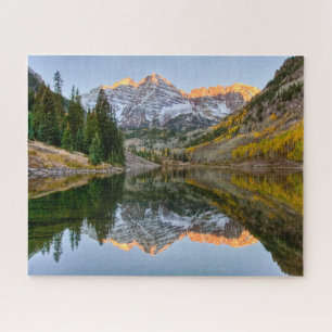 Water Maroon Bells Lake Aspen Trees Legpuzzel