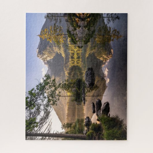 Water | Meer van Hintersee Berchtesgaden Duitsland Legpuzzel (Verticaal)