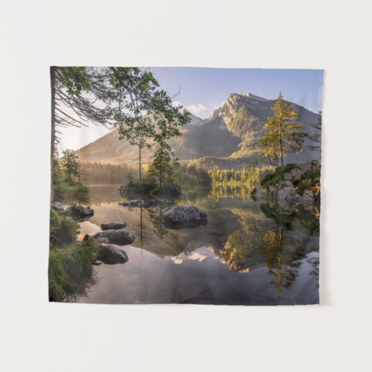 Water | Meer van Hintersee Berchtesgaden Duitsland Wandkleed (Voorkant (horizontaal))