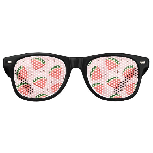 Water Melon Pattern Retro Zonnebril (Voorkant)